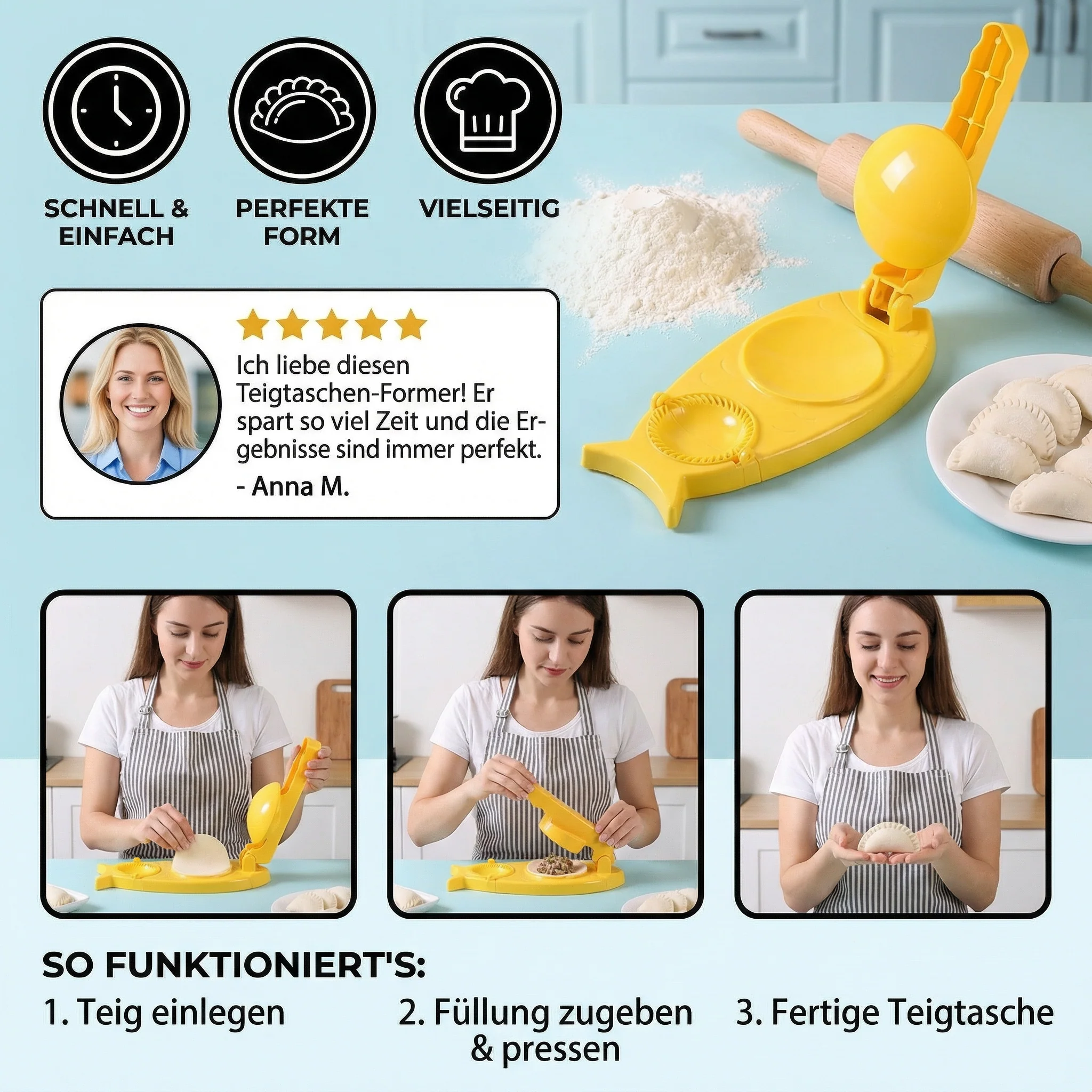 1+1 FREE | PerfectDumpli – Perfectly Shaped Dumplings Quickly and Cleanly Every Time - Image 5