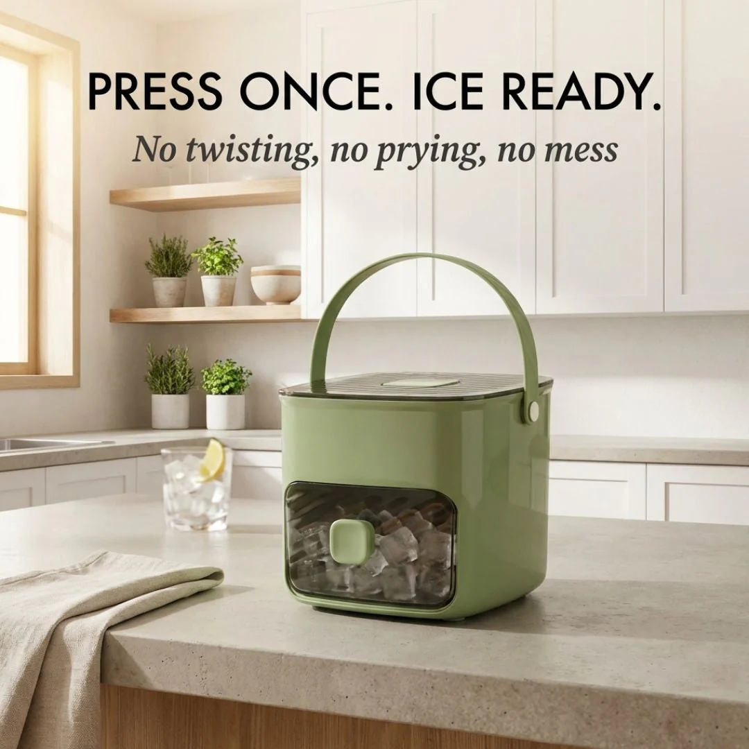 1+1 FREE | IceGlide – Effortless perfect ice cubes with just one simple button press