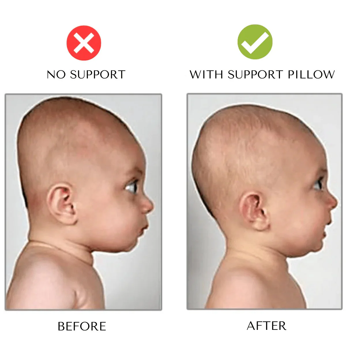 1+1 FREE | CuddleHaven - Prevention of Flat Head Syndrome with Soft Support Pillow - Image 3