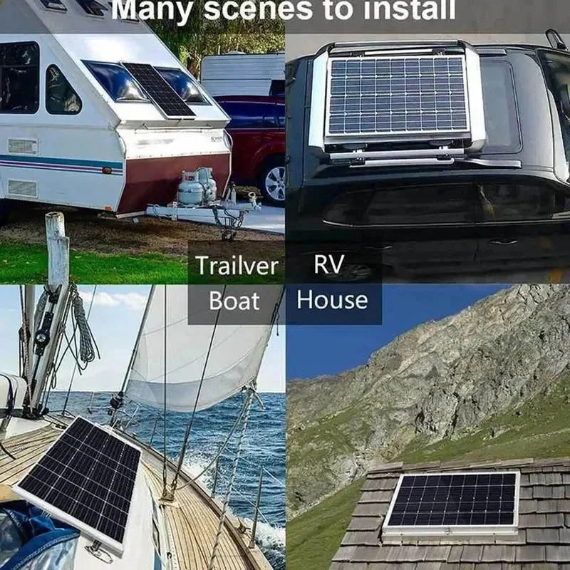 100W Solar Charger for Car, RV & Boat | Weatherproof & Durable | Dual Output & USB Power Delivery - Image 2