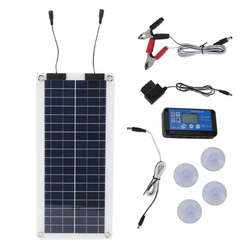 100W Solar Charger for Car, RV & Boat | Weatherproof & Durable | Dual Output & USB Power Delivery - Image 7