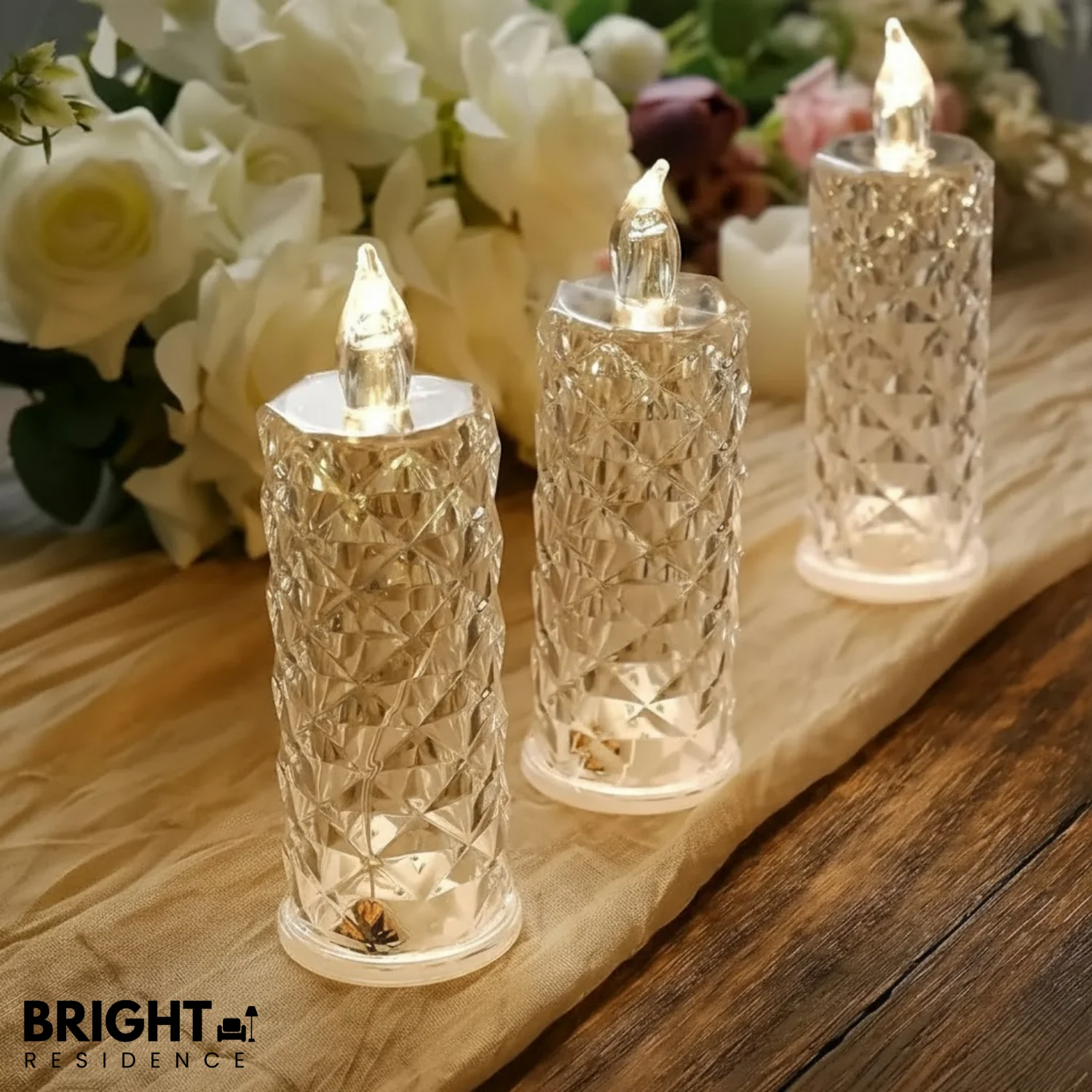 2+2 FREE | CrystalGlow – LED candles with sparkling crystal effect! - Image 3