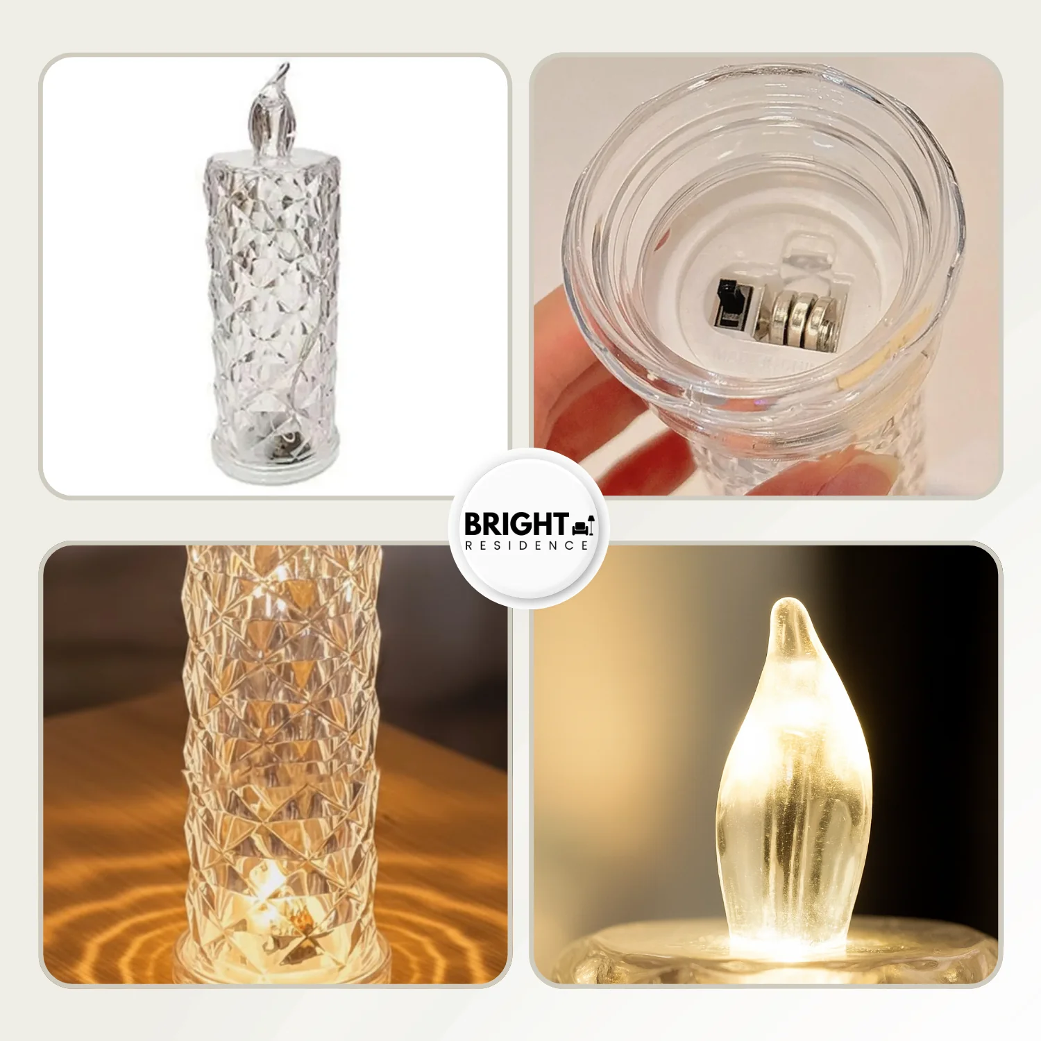2+2 FREE | CrystalGlow – LED candles with sparkling crystal effect! - Image 4