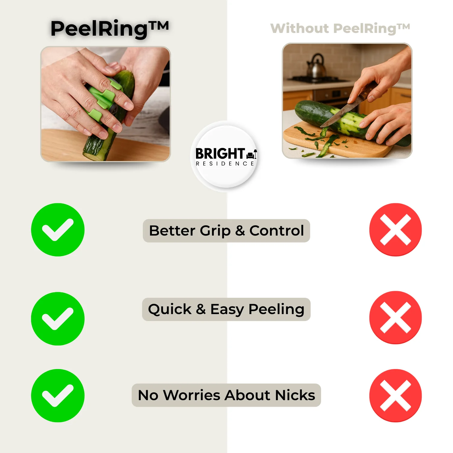 1+1 FREE | PeelRing™ - Finger vegetable peeler set - Image 6