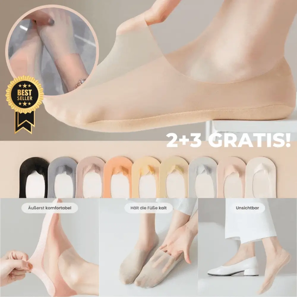 2+3 FREE | Comfy - Ice Silk Socks | Invisible & Breathable | Ultralight