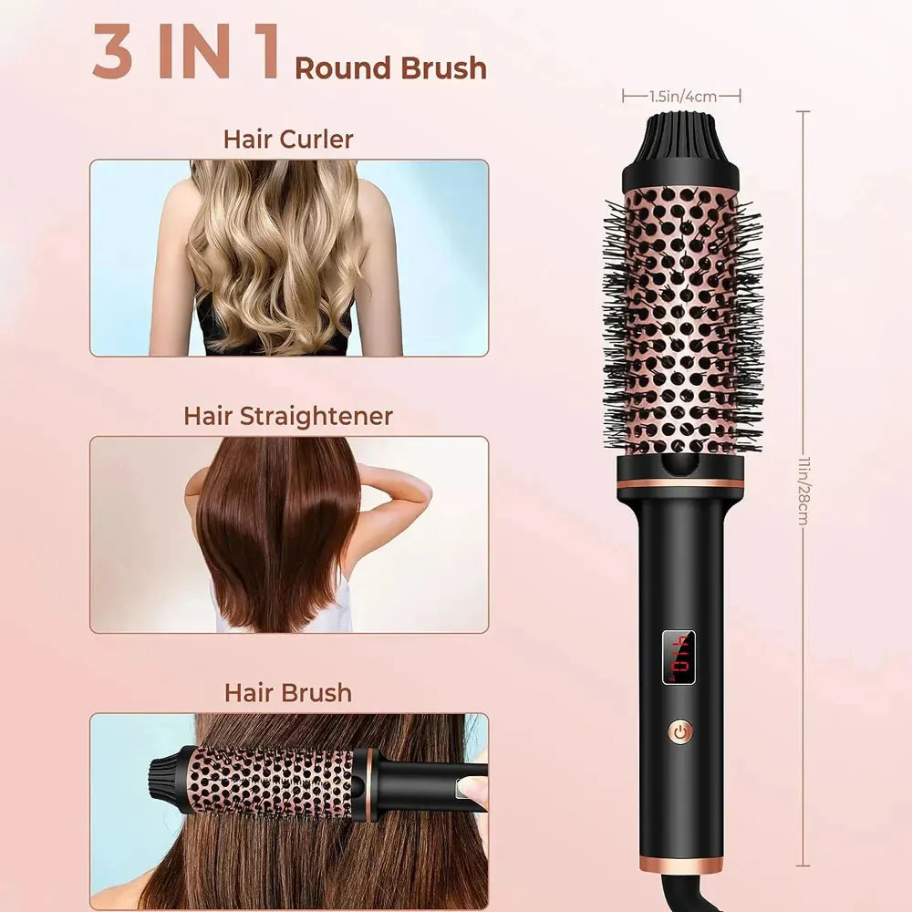 3-in-1 Hair Styler | Ion Technology - Straighten, Curl & Volumize | Anti-Scald Bristles - Image 6