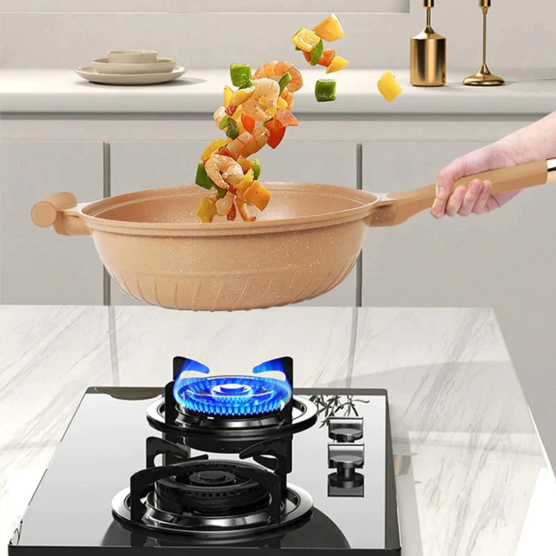 QuickCook Wok Pan - Clay Pot Micro Pressure Multi-Function Frying Pan with Non-Stick Coating - Image 4