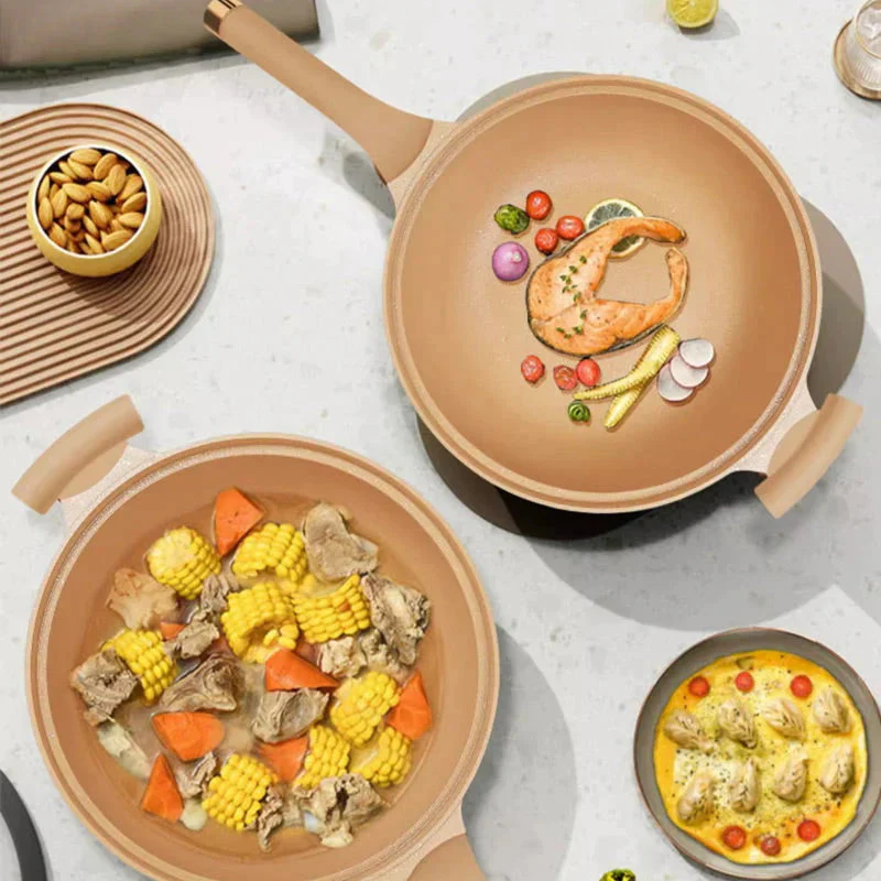 QuickCook Wok Pan - Clay Pot Micro Pressure Multi-Function Frying Pan with Non-Stick Coating - Image 6
