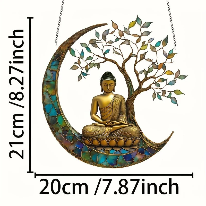 Acrylic Sun Catcher | Buddha Motif | Multicolor | Window & Meditation Room Accent - Image 5