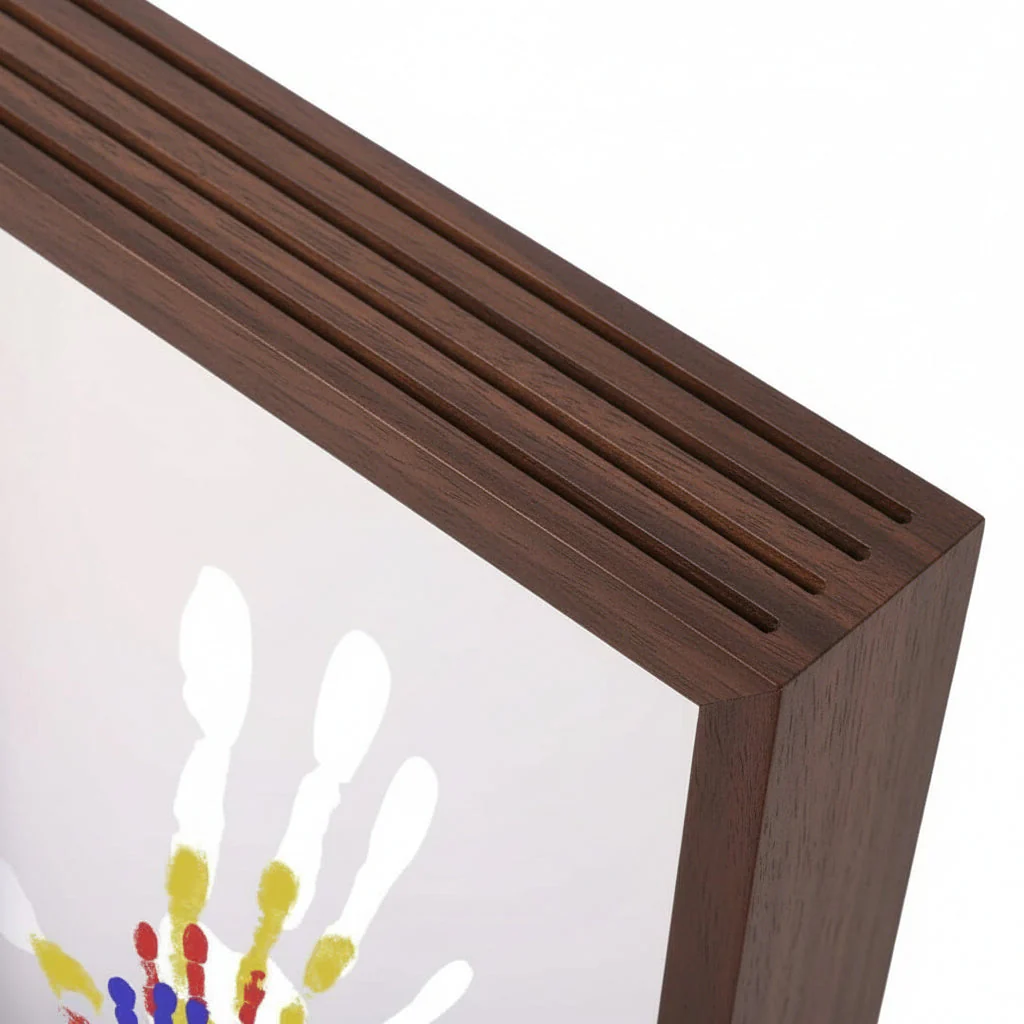 Baby Hand & Footprint Memory Frame | Natural Wood & Non-Toxic Clay Kit | Timeless Keepsake - Image 6