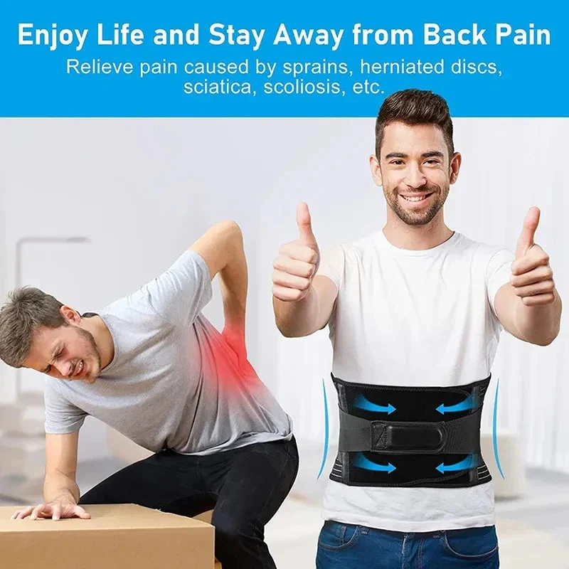 Back Support Belt | 360° Lumbar Stabilization | Memory Aluminum Rods & Steel Springs - Image 5