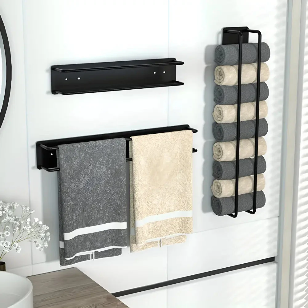 Batheryx - Maximize Bathroom Space with Quick-Drying Towel Rack - Image 3