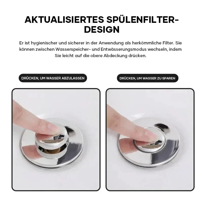 Bathroom Drain Strainer & Stopper | Pop-Up Hair Catcher | Stainless Steel - Image 18