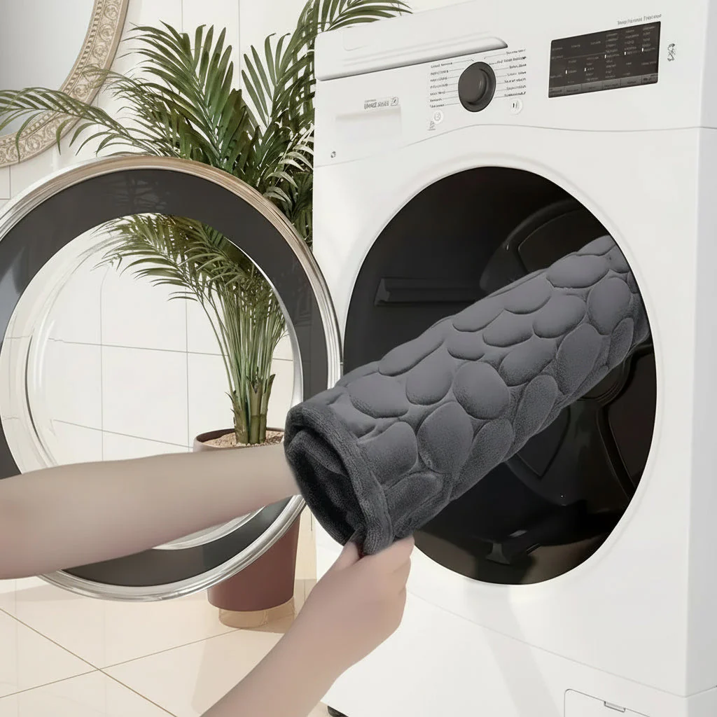 Bathroom Mat | Extra-Large 19.7x47.2 in | Absorbent Fabric & Machine Washable | Non-Slip Backing - Image 6