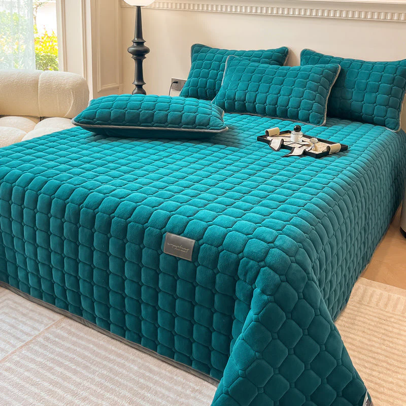 Bettüberwurf | Weiches Quadratstruktur-Design | Luxusweicher Stoff | Ganzjahreskomfort - Image 11
