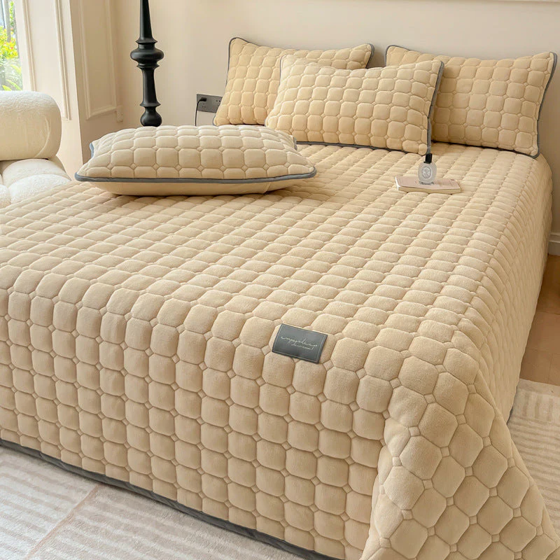 Bettüberwurf | Weiches Quadratstruktur-Design | Luxusweicher Stoff | Ganzjahreskomfort - Image 12