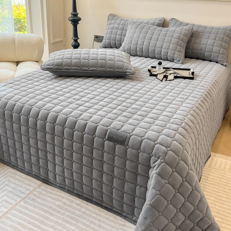 Bettüberwurf | Weiches Quadratstruktur-Design | Luxusweicher Stoff | Ganzjahreskomfort - Image 13