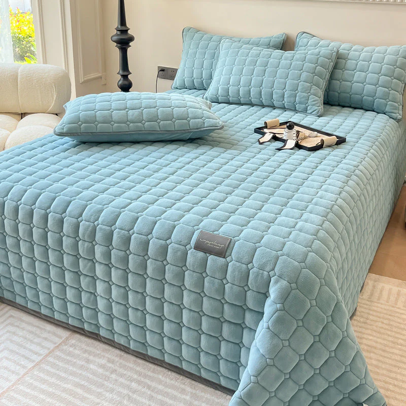 Bettüberwurf | Weiches Quadratstruktur-Design | Luxusweicher Stoff | Ganzjahreskomfort - Image 14