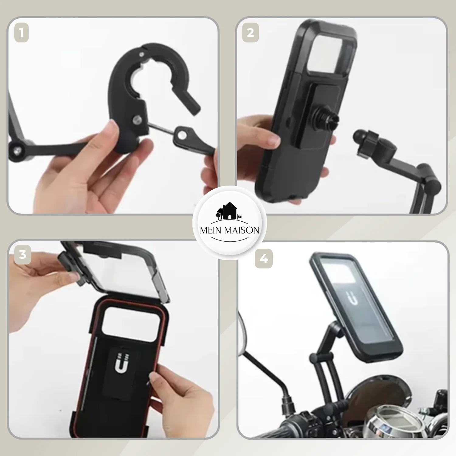 Bike & Motorcycle Phone Mount | 360° Rotation & Quick-Release | Fits Phones up to 6.5 in - Image 4