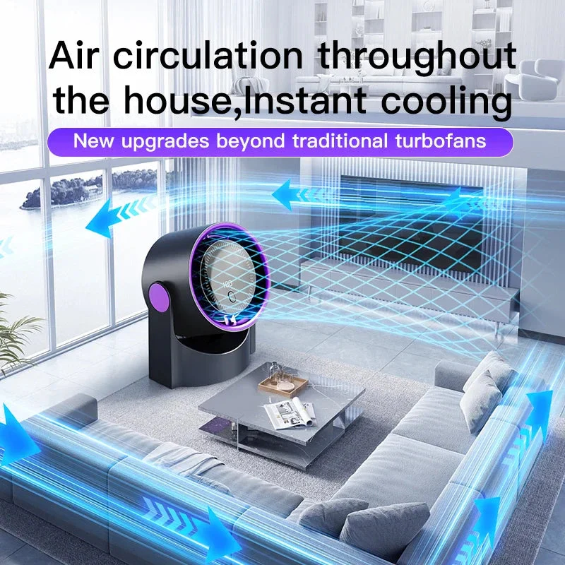 Bladeless Desktop Fan | 100 Speed Levels | USB Powered & Portable | Whisper-Quiet - Image 2