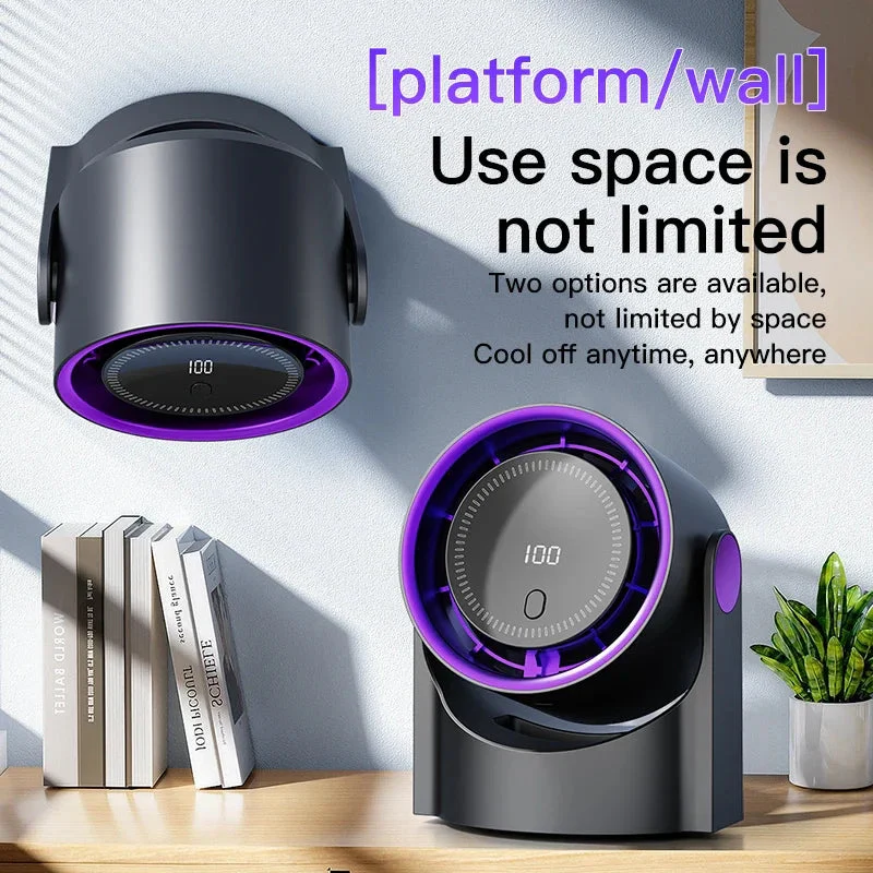 Bladeless Desktop Fan | 100 Speed Levels | USB Powered & Portable | Whisper-Quiet - Image 4