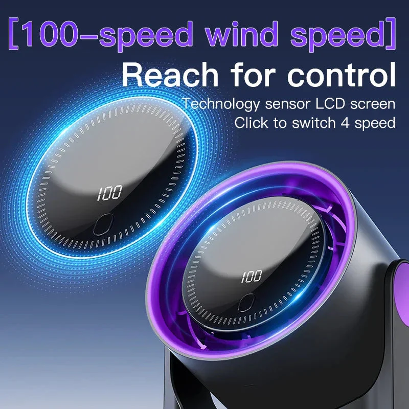 Bladeless Desktop Fan | 100 Speed Levels | USB Powered & Portable | Whisper-Quiet - Image 5