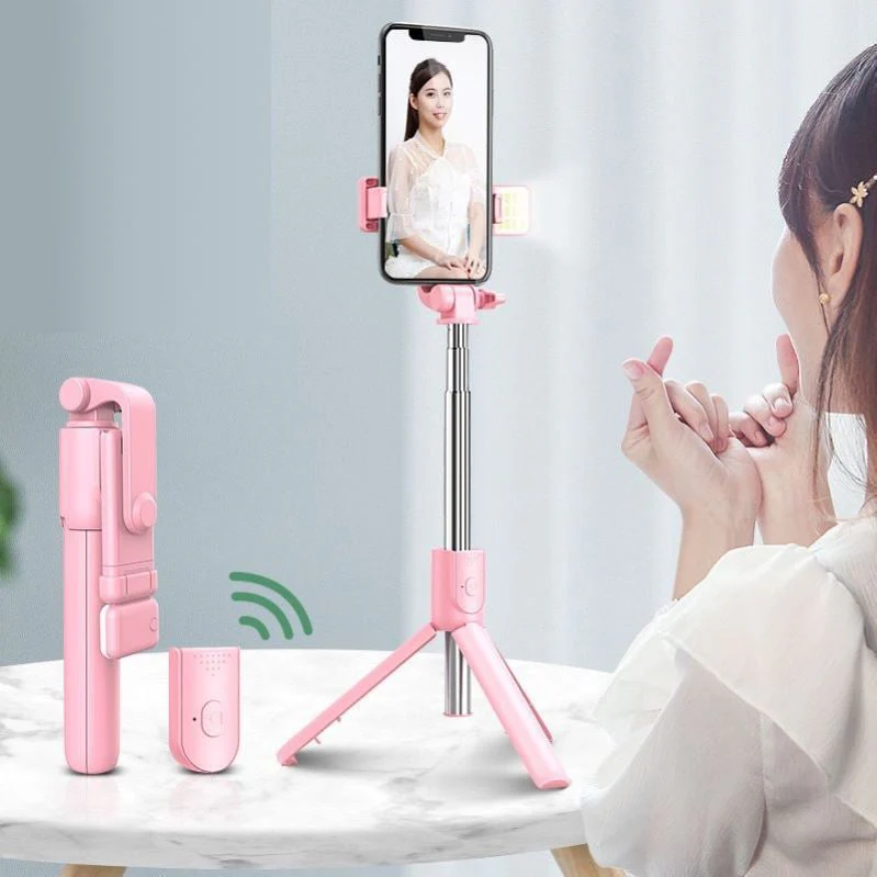 Bluetooth Selfie Stick for Smartphones | LED Fill Light, Tripod & Rechargeable Remote | Aluminum - Image 13