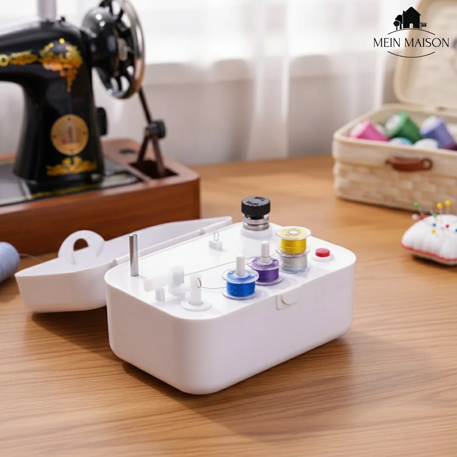 Bobbin Winder | One-Button Automatic Winding | Portable Design, Battery or AC Powered - Image 5
