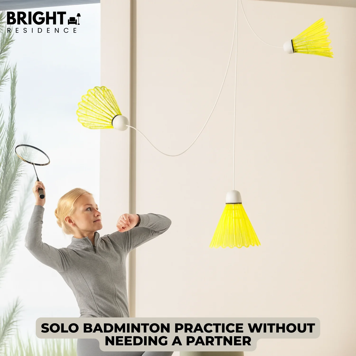 2+1 FREE | BounceBird – Solo Badminton Training Made Fun - Image 4