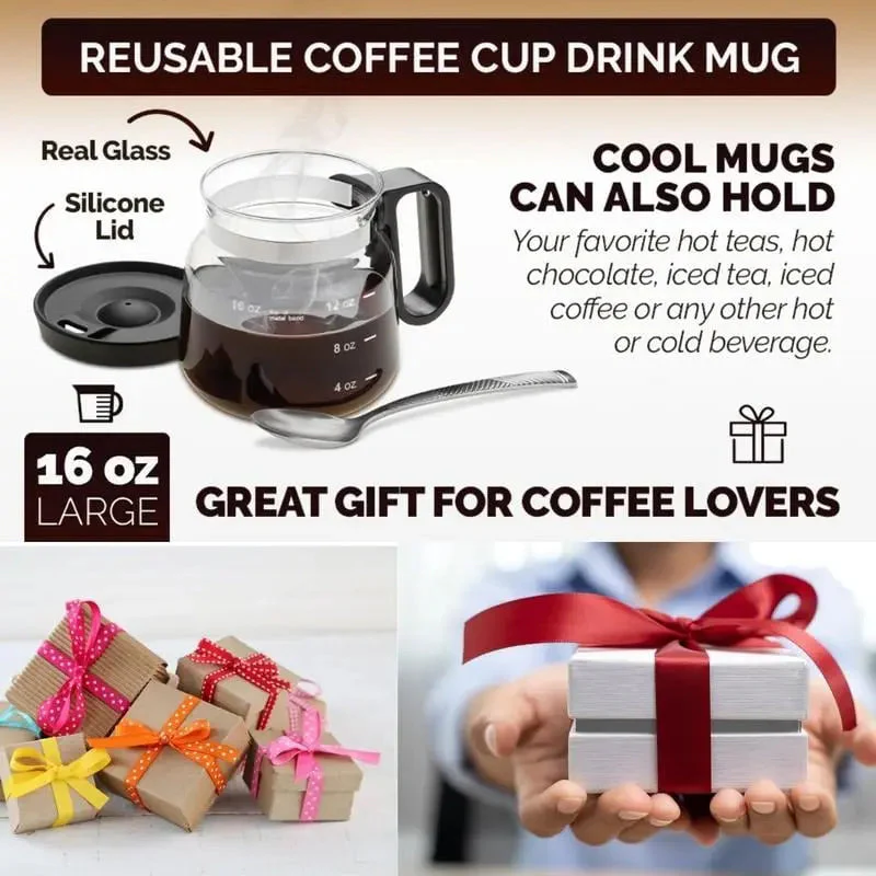 BrewMate – The stylish glass cup in coffee pot design - Image 8