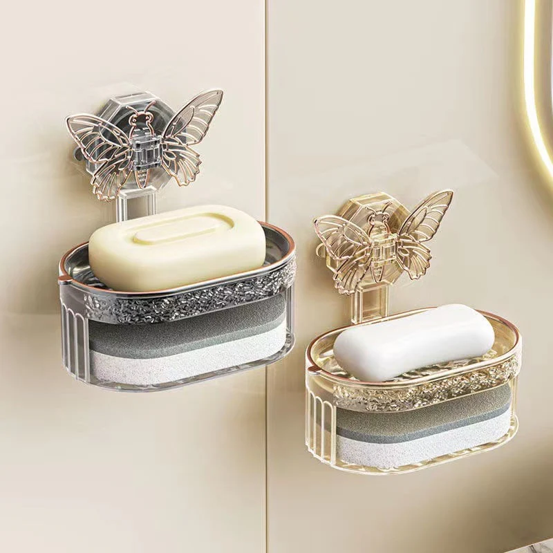 ButterFloat - Stylish butterfly soap dish for bathroom & kitchen