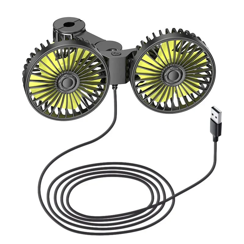 Car Cooling Fan for Backseat | Dual Fans, USB Powered | 3 Speeds | For Kids & Pets - Image 4
