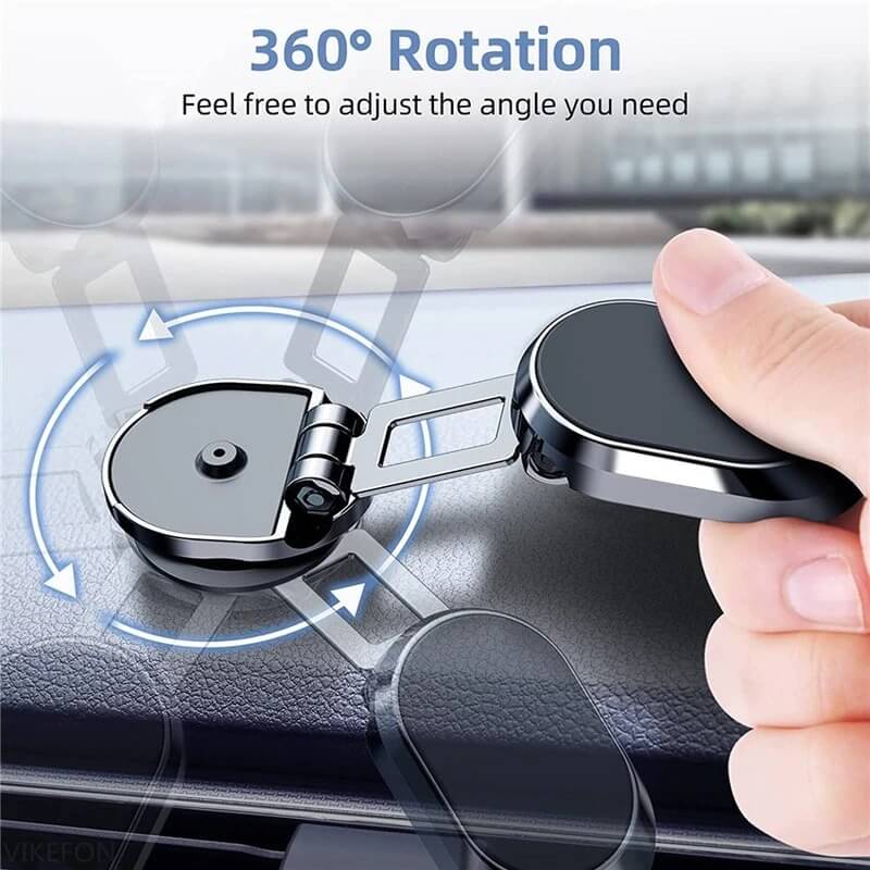 Car Phone Holder | Foldable Magnetic, Fully Rotatable | Aluminum Construction | 2-Pack (1+1 Free) - Image 3