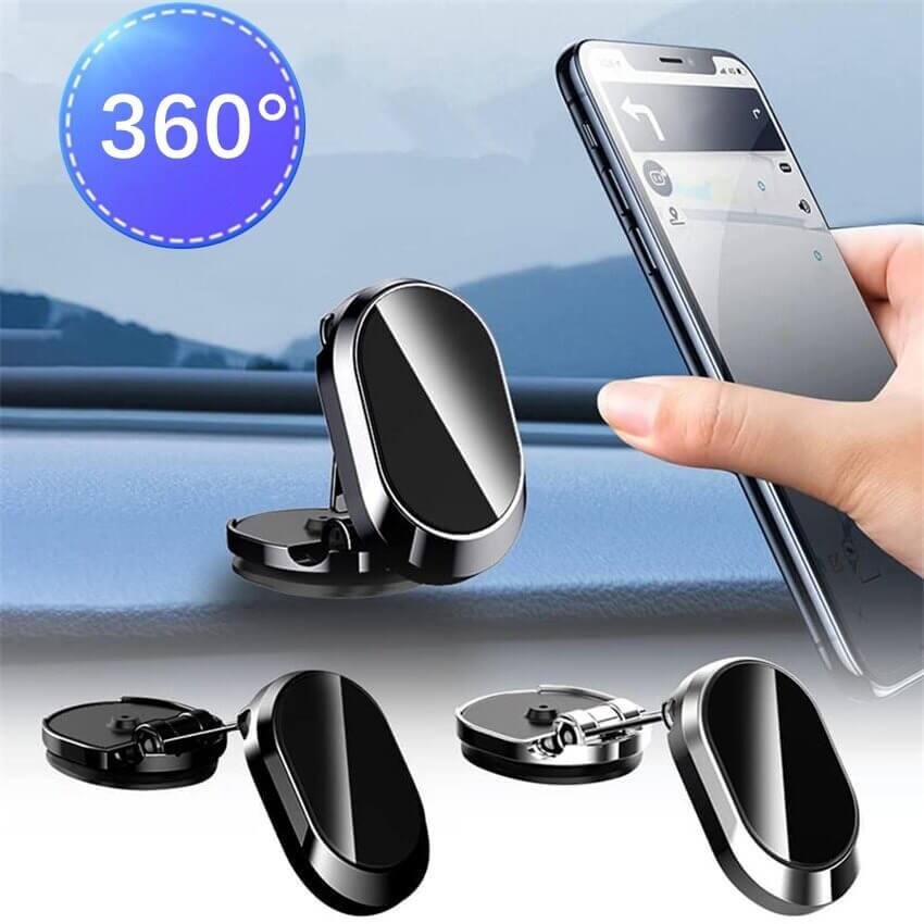 Car Phone Holder | Foldable Magnetic, Fully Rotatable | Aluminum Construction | 2-Pack (1+1 Free) - Image 5