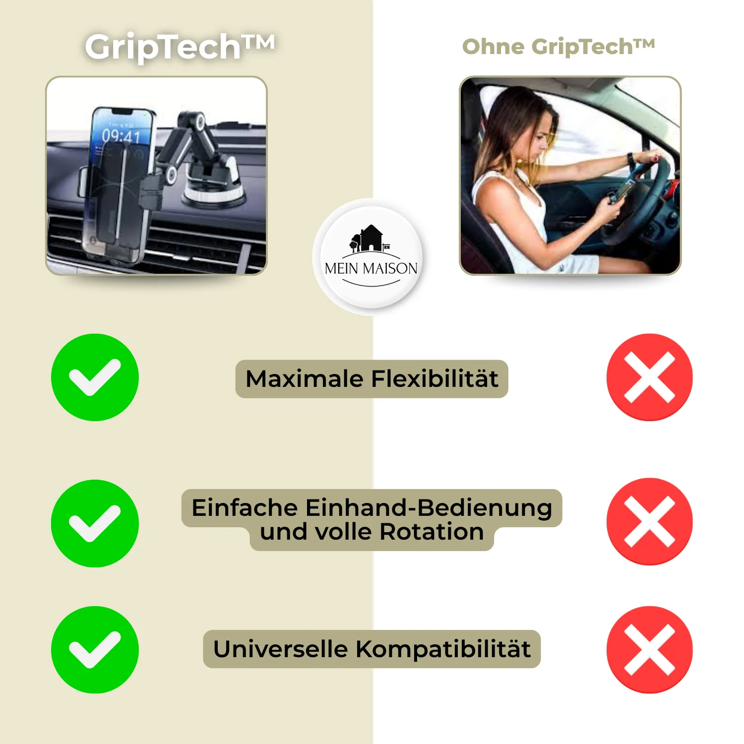 Car Phone Holder | Strong Suction Cup & One-Hand Operation | Fits 2.3–3.5 in Phones | Hands-Free Driving - Image 8