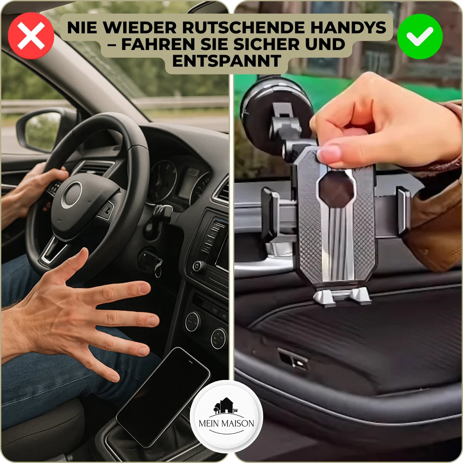 Car Phone Holder | Strong Suction Mount | 360° Rotation | One-Hand Operation - Image 7