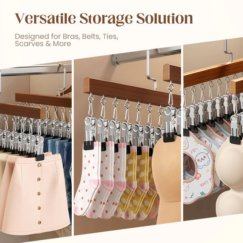 ClosetHaven - Maximize Closet Space with Rotatable Clothes Hanger with 8 Hooks and 360° Rotation - Image 7