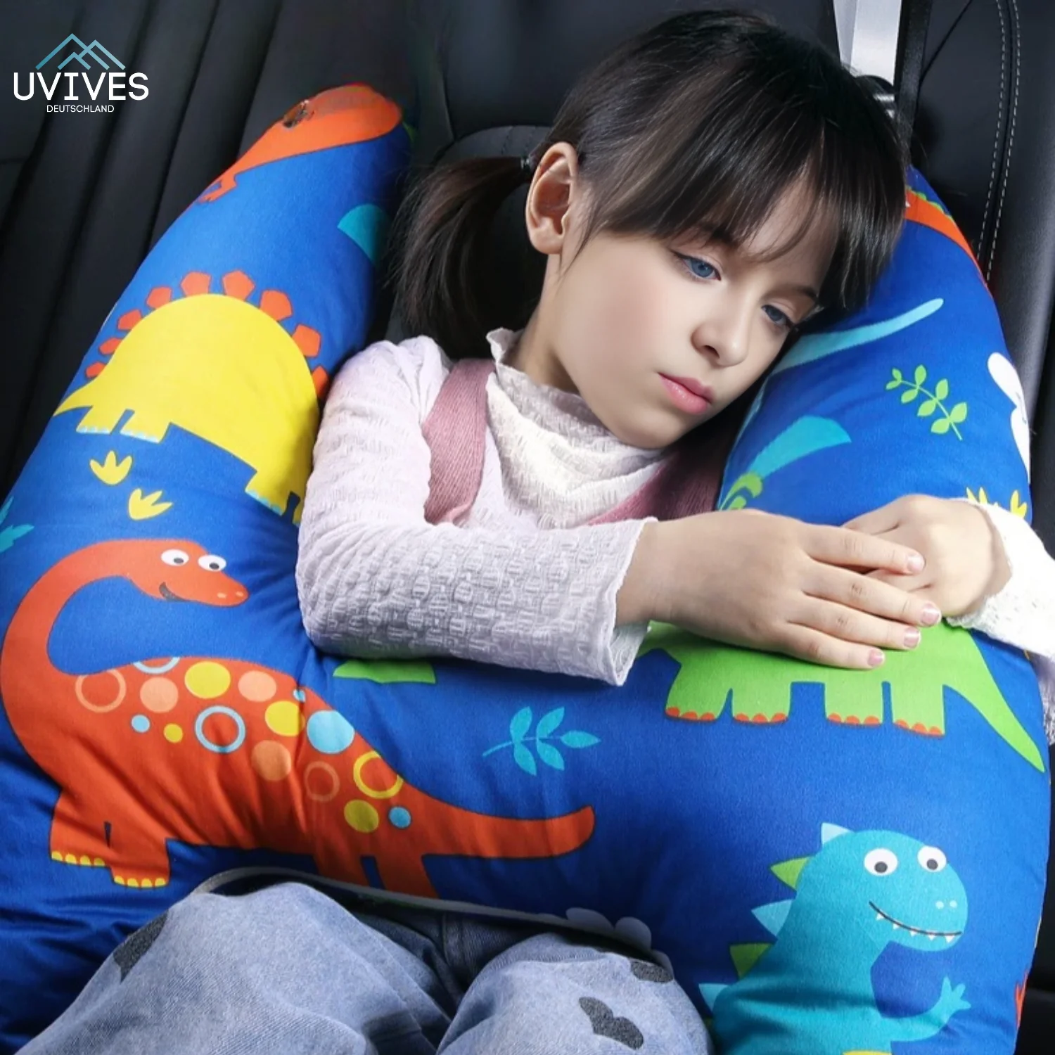 ComfortJourney - Back Seat Travel Pillow for Children in the Car
