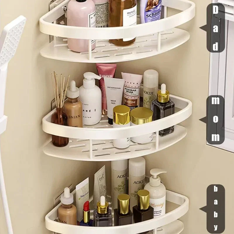 Corner Shower Shelf for Bathroom | No-Drill Adhesive Mount | Rustproof Aluminum | Space-Saving Design - Image 5