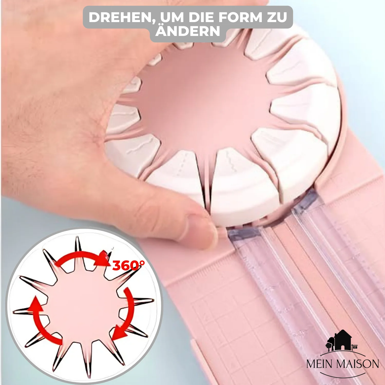 Craft Cutter | 12-in-1 Interchangeable Cutting Heads | Ergonomic Grip & Non-Slip Base | Precision Cuts - Image 2