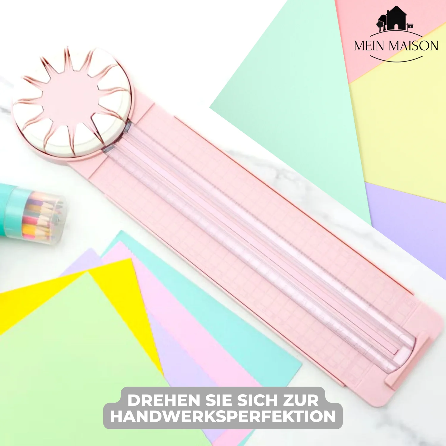 Craft Cutter | 12-in-1 Interchangeable Cutting Heads | Ergonomic Grip & Non-Slip Base | Precision Cuts - Image 5