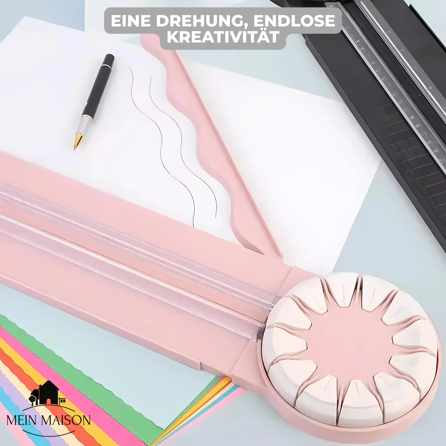 Craft Cutter | 12-in-1 Interchangeable Cutting Heads | Ergonomic Grip & Non-Slip Base | Precision Cuts - Image 6