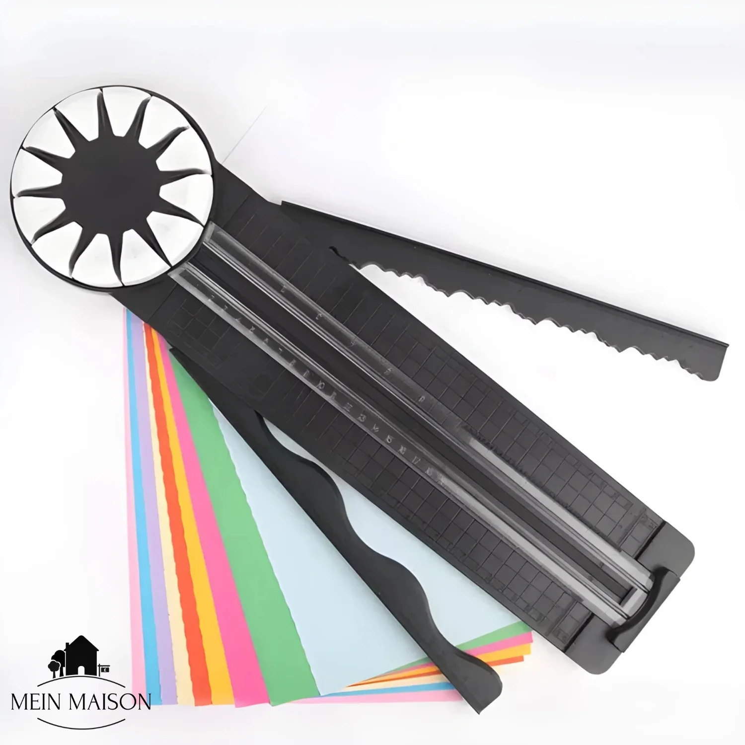 Craft Cutter | 12-in-1 Interchangeable Cutting Heads | Ergonomic Grip & Non-Slip Base | Precision Cuts - Image 7