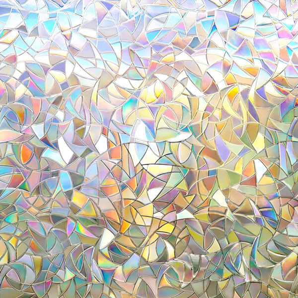 Decorative Window Film | Iridescent Rainbow Effect | Static-Cling & Reusable | UV Protection - Image 4