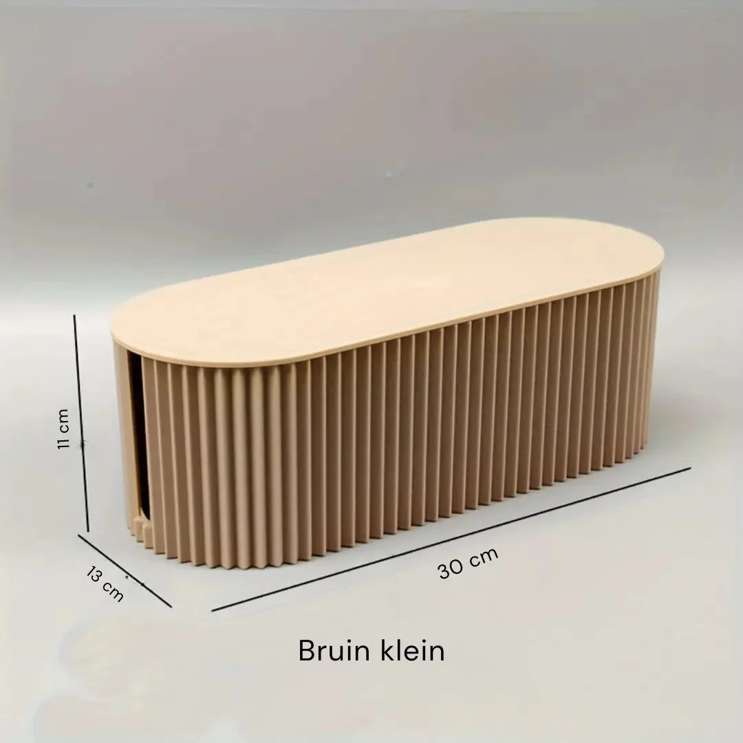 Desk Cable Organizer | Concealed Cable & Charger Storage | White | 30 x 11 x 13 cm - Image 5