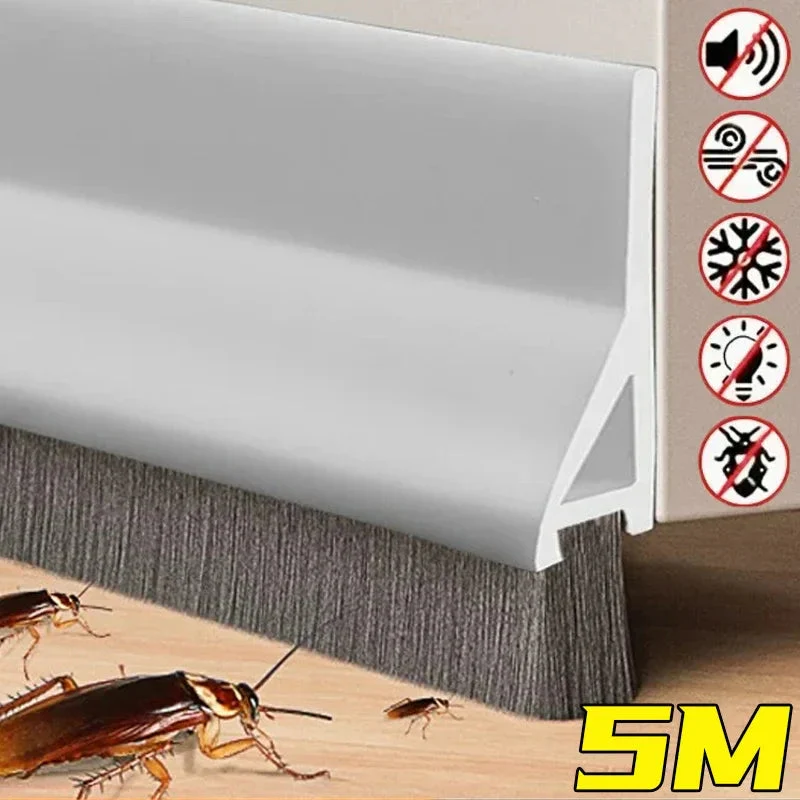Door Bottom Seal | Heat-Resistant & Abrasion-Resistant | Adjustable Cut-to-Size 3.28 ft | Draft & Noise Reduction - Image 2