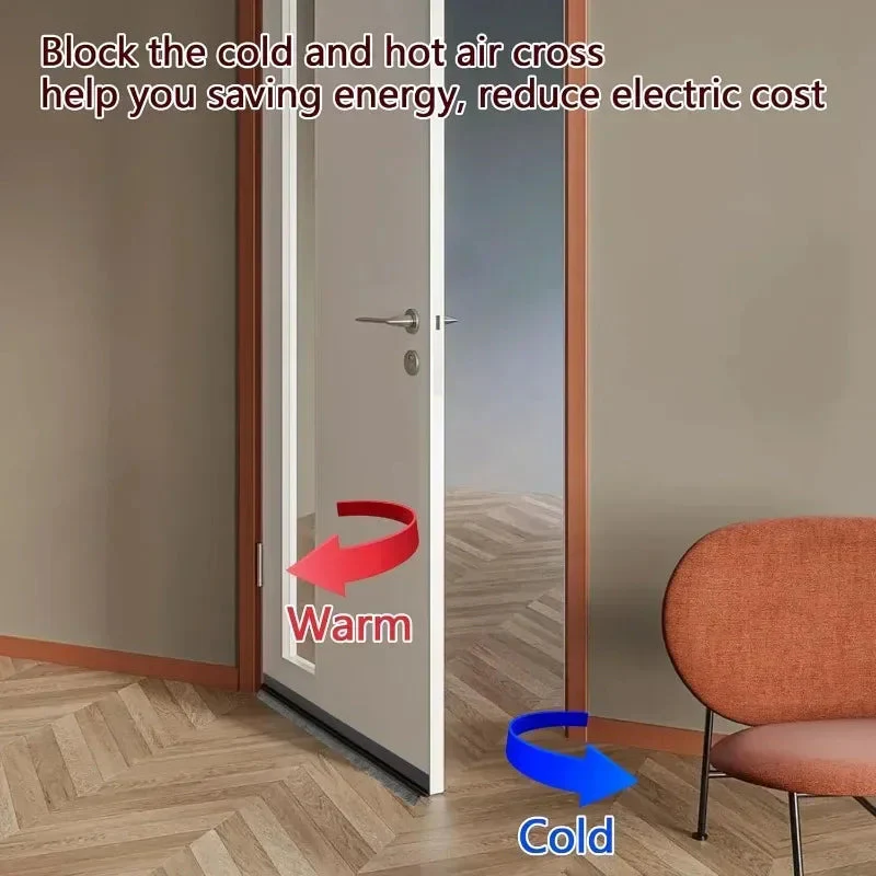 Door Bottom Seal | Heat-Resistant & Abrasion-Resistant | Adjustable Cut-to-Size 3.28 ft | Draft & Noise Reduction - Image 3