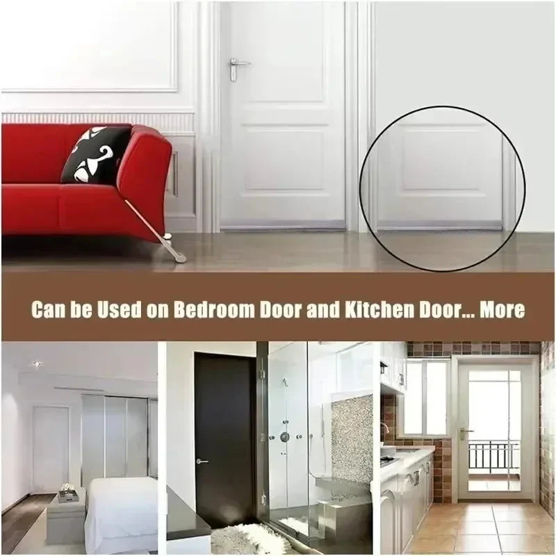 Door Bottom Seal | Heat-Resistant & Abrasion-Resistant | Adjustable Cut-to-Size 3.28 ft | Draft & Noise Reduction - Image 5