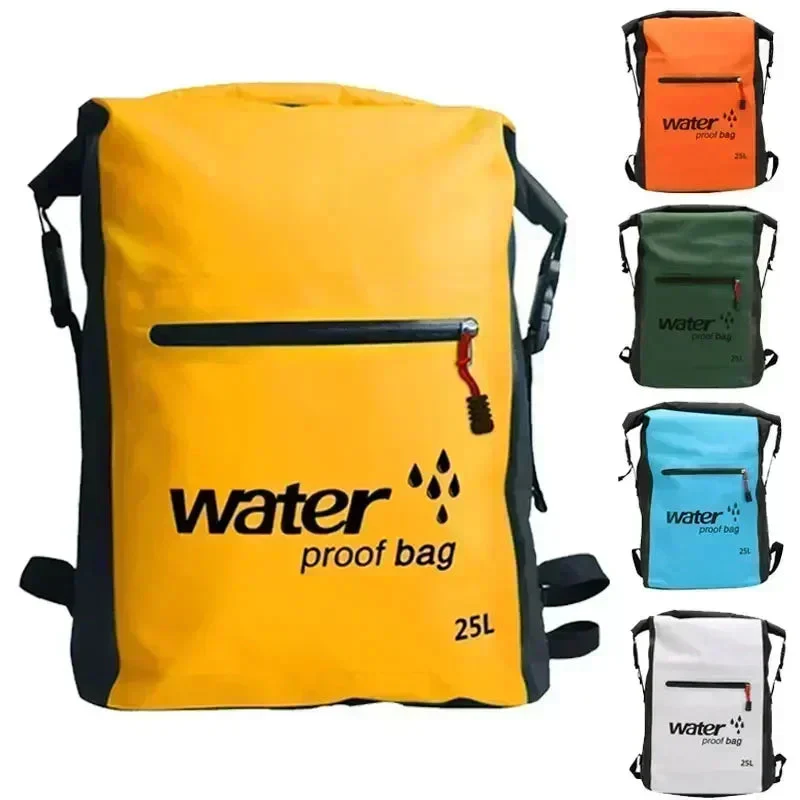 Dry Bag Backpack | Waterproof & Buoyant | 25L Rolltop, Padded Breathable Straps
