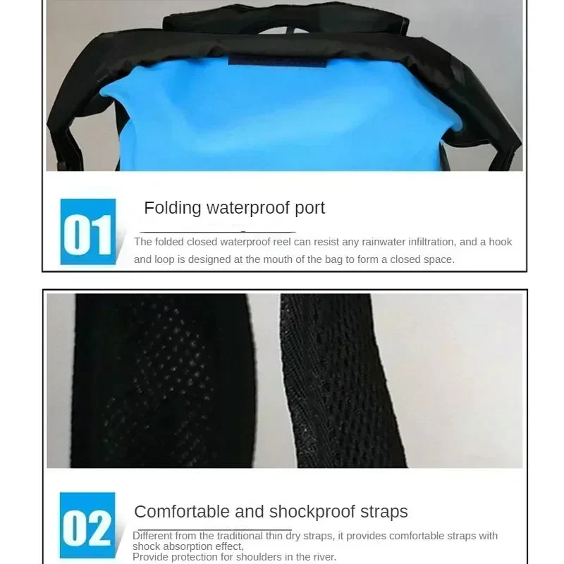 Dry Bag Backpack | Waterproof & Buoyant | 25L Rolltop, Padded Breathable Straps - Image 5